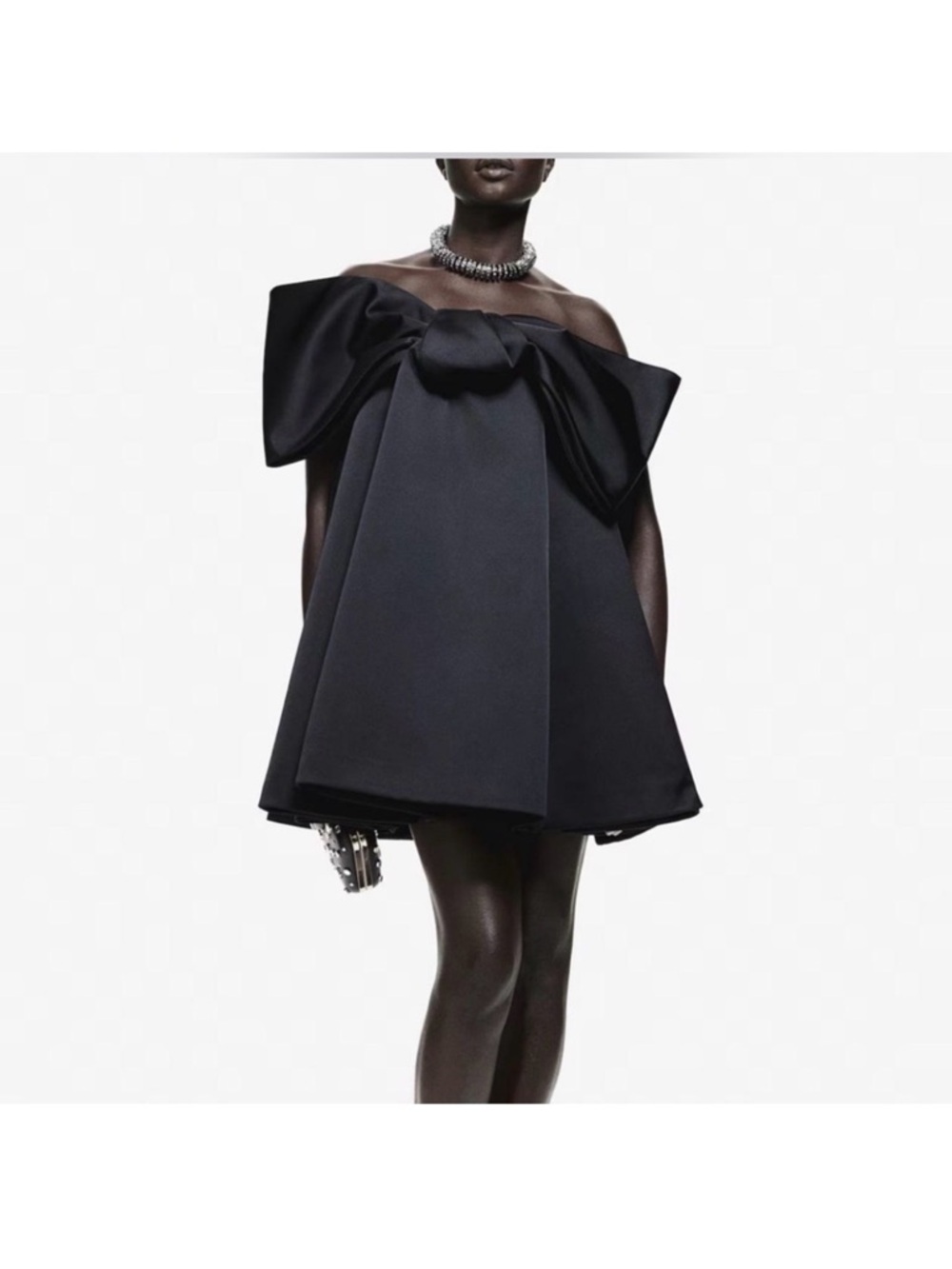 H&M Edition Black Strapless Bow Dress